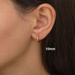 Gold Everyday Huggie Hoop Earrings for Women. Waterproof and Tarnish Free Earrings