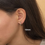 SIlver Everyday Huggie Hoop Earrings for Women. Waterproof and Tarnish Free Earrings