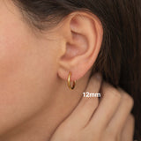 Gold Everyday Huggie Hoop Earrings for Women. Waterproof and Tarnish Free Earrings