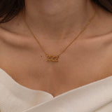 Angel number necklace featuring a meaningful number pendant, symbolizing spiritual guidance and positive energy.