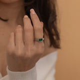 Green Stone Signet Ring