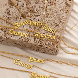 Zodiac Name Necklace