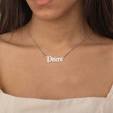 Zodiac Name Necklace