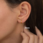 Gold Everyday Huggie Hoop Earrings for Women. Waterproof and Tarnish Free Earrings