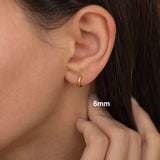 Gold Everyday Huggie Hoop Earrings for Women. Waterproof and Tarnish Free Earrings