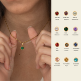 Custom Birthstone Necklace for Women