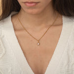 october birthstone ribbed desing necklace with satellite chain