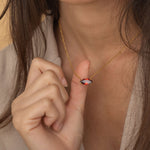 Marquise Garnet Gold Necklace