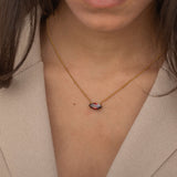 Marquise Garnet Gold Necklace