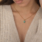 dainty amazonite gemstone necklace for everyday