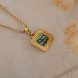 Dainty Gold Abalone Shell Necklace for Everyday. Waterproof Necklace and Tarnish Free Jewelry 