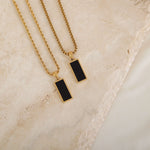 Onyx Gemstone gold chain for men