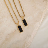 Onyx Gemstone gold chain for men