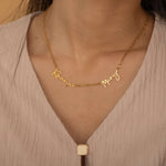 Gold Filled Multiple Name Necklace perfect for mom