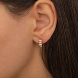 gold huggie hoop earrings