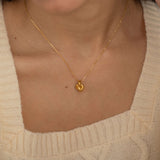 Dainty Gold Knot Pendant with Cable Chain Necklace perfect for bridal jewelry 