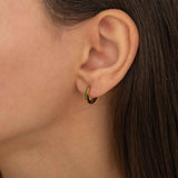 dainty green gemstone emerald gold earrings