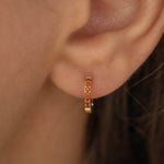 gold garnet birthstone earrings