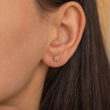 Mini Flower Pearls Stud Earrings