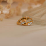 waterproof diamond baguette huggie hoops