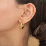 everday waterproof gold hoop earrings 