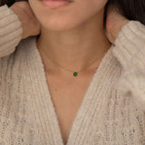 emerald birthstone necklace