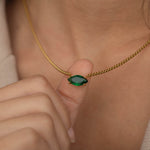 large diamond emerald necklace