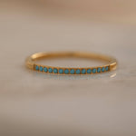 Dainty Thin Turquoise Ring for Everyday in Gold Filled