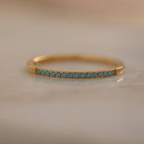 Dainty Thin Turquoise Ring for Everyday in Gold Filled