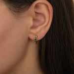 waterproof gemstone hoop earrings