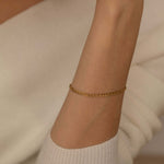 Gold Dainty Figaro Chain Bracelet for Women and everyday wear