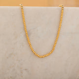 Dainty Gold Beads Chain Necklace for LAyering. Waterproof and Tarnish Free Jewelry