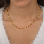 Dainty Gold Beads Chain Necklace for LAyering. Waterproof and Tarnish Free Jewelry