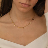 Dainty Spaced Initial Letter Necklace with Twist Chain Style