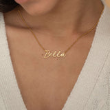 Gold Filled Personalized Name Necklace for Women. Custom Name Necklace with Satellite Chain Style