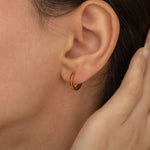 gold garnet diamond earring