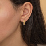 gold pearl hoop earrings