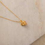 Dainty Gold Knot Pendant with Cable Chain Necklace perfect for mom jewelry 