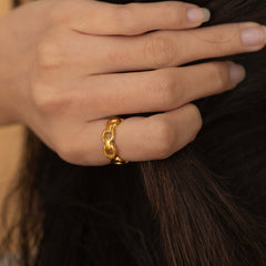 gold tarnish free paperclip ring