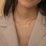 Gold Filled Personalized Name Script Necklace. Waterproof and Tarnish Free Jewelry