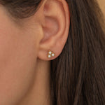 dainty tarnish free pearl stud earrings