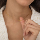 Gold Serpentine Vintage Chain Necklace for Layering. Waterproof and tarnish free jewelry