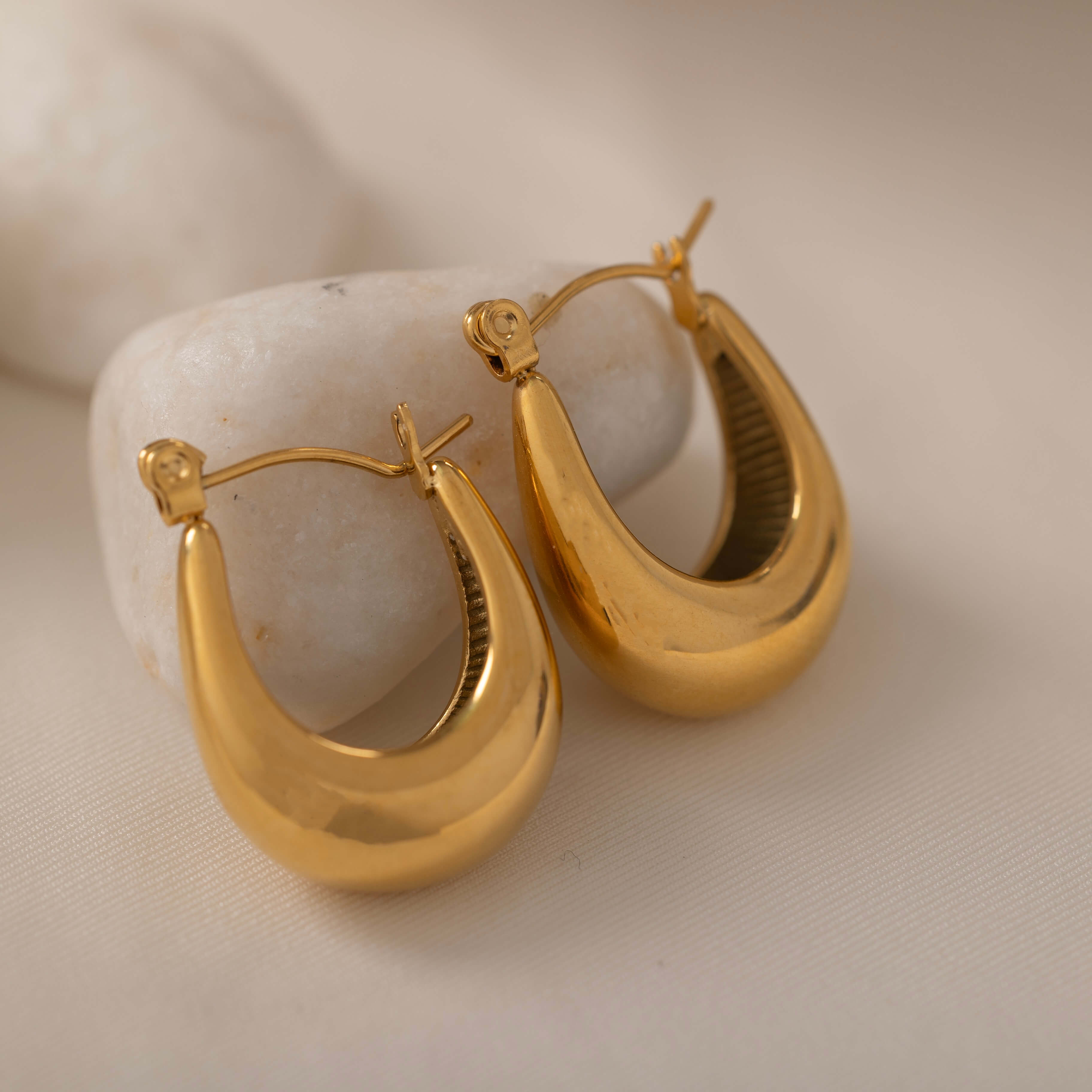 gold hoop earrings