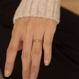 Dainty 2mm Thin Stacking wedding band ring. waterproof and tarnish free rings