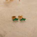 gold waterproof anti tarnish stud earrings