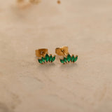 gold waterproof anti tarnish stud earrings