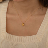 Dainty Gold Knot Pendant with Cable Chain Necklace perfect for bridal jewelry 