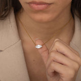 Marquise Large Diamond Necklace Perfect for Layering