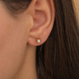 dainty gold pearl stud earrings for everyday wear since they are waterproof and made of tarnish free material