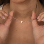 Custom Initial Heart Necklace for Layering. Tarnish Free and Waterproof